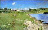 William Merritt Chase Famous Paintings - Shinnecock Hills from Canoe Place, Long Island